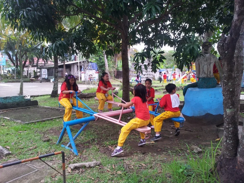 Colorful playground riders